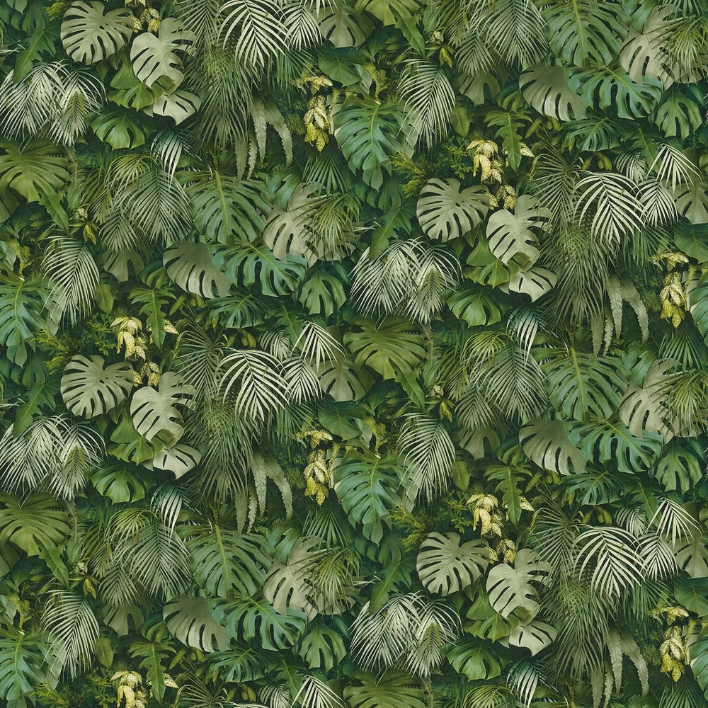 Wallpaper Luana Tropical Forest Green